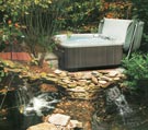 portable spa with rock garden picture